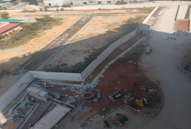 Utopia Paradise : External Development works - Compound wall Painting works in progress - Status as of January 2025