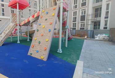  Utopia Paradise : External development – Kids Play area EPDM flooringwork in progress - Status as of March 2025