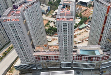 Utopia Paradise : Commercial Facade work in progress - Status as of April 2025