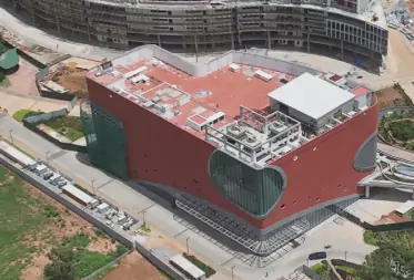 Utopia Arcadia : North East Elevation - Glazing works in progress - Status as of June 2024