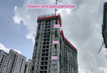 Utopia Paradise Tower F : Milestone Release – On Casting of 24<sup>th</sup> Floor Slab – Status as on 18<sup>th</sup> July 2023