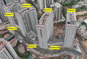 Utopia Paradise : External painting and glazing works in progress - Status as of July 2024