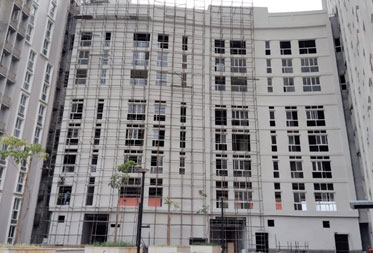 Utopia Paradise : External plastering and painting works in progress - Status as of July 2024