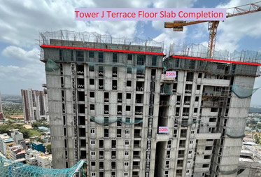 Utopia Paradise Tower J : Milestone Release On Casting of terrace slab – Status as on 18<sup>th</sup> August 2023