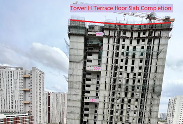 Utopia Paradise Tower H : Milestone Release – On Casting of Terrace Slab – Status as on 21<sup>st</sup> August 2023