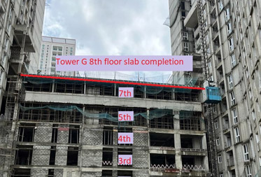 Utopia Paradise Tower G : Milestone Release On Casting of 08<sup>th</sup> Floor Slab – Status as on 1<sup>st</sup> September 2023