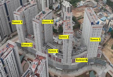 Utopia Paradise : External painting and glazing works in progress - Status as of September 2024