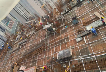 Utopia Elysium : 17<sup>th</sup> floor to 18<sup>th</sup> floor slab Rebar works in progress - Status as of October 2024