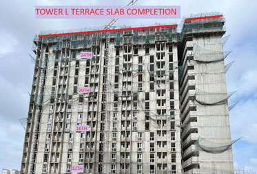 Utopia Paradise Tower L : Milestone Release On Casting of Terrace Slab – Status as on 24<sup>nd</sup> November 2023